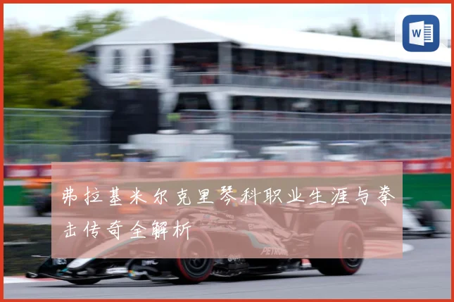 弗拉基米尔克里琴科职业生涯与拳击传奇全解析